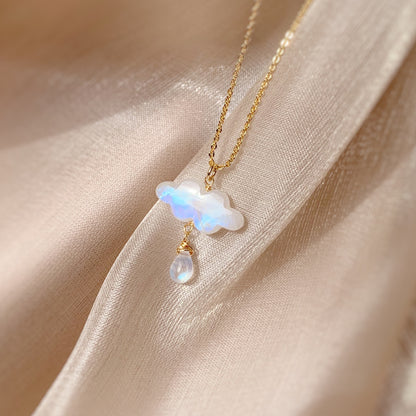 WALKING ON CLOUD NECKLACE (RAINDROP)